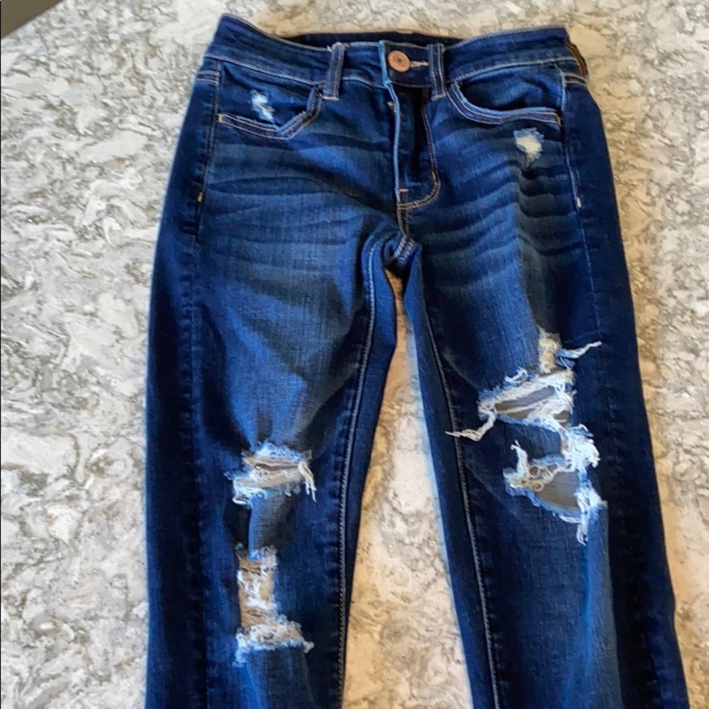 American Eagle Jeggings Ripped Jeans
